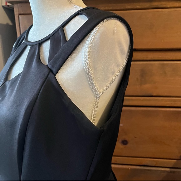 Sweet Storm L Black Dress Cut Outs Fit & Flare CUTE - Picture 4 of 6